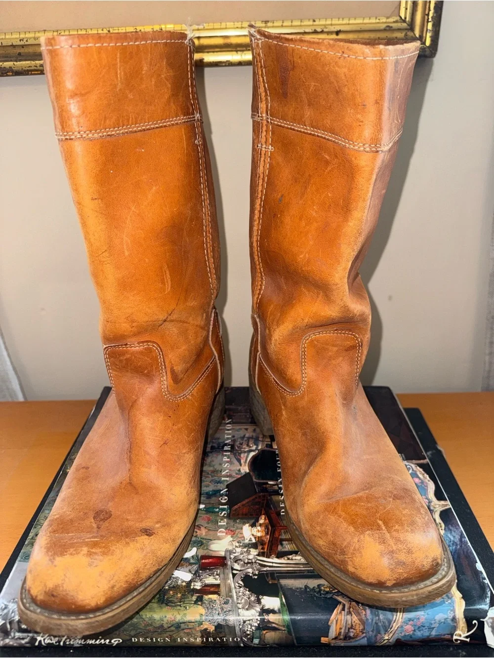 Sears Brown Leather Mid-Calf Boots